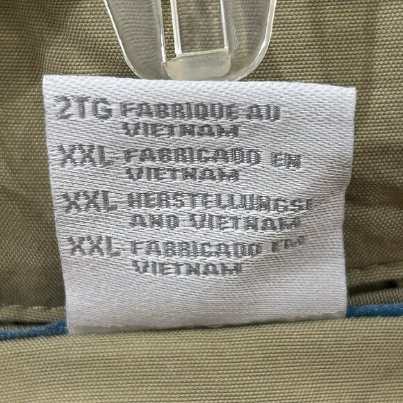 90s Y2K Columbia Dad Jacket Tan Lightweight Hooded Jacket Zip Pockets Mens 2XL - Picture 4 of 14